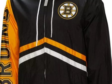 Boston Bruins Mitchell & Ness NHL Undeniable Full-Zip Windbreaker Jacket For Cheap