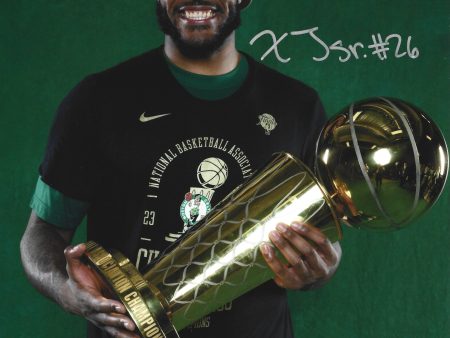 Xavier Tillman 2024 NBA Trophy Autographed Boston Celtics 8  x 10  Championship Photo Cheap