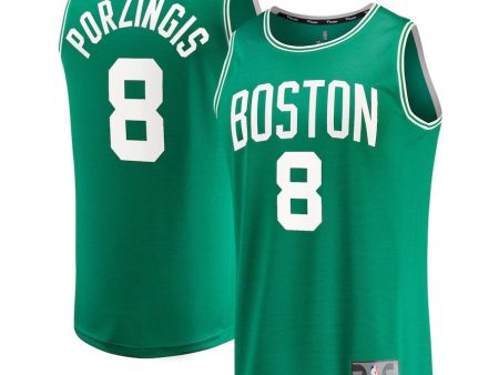 Kristaps Porzingis Boston Celtics Youth Fast Break Player Jersey - Icon Edition - Kelly Green Online now