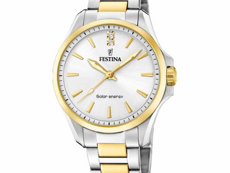 Festina F20655 2 Women s Two Tone Solar Wristwatch Discount