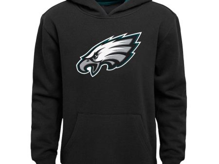 Philadelphia Eagles Youth Prime Pullover Hoodie - Black Hot on Sale