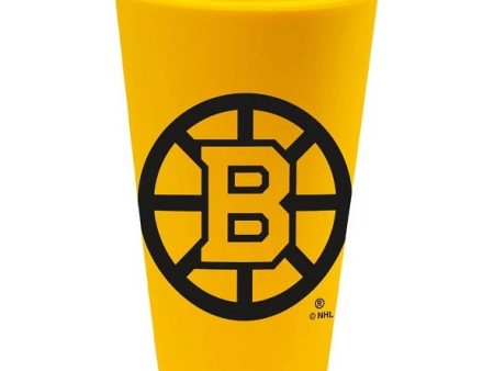 Boston Bruins Gold Silicone 16 oz. Pint Glass For Cheap